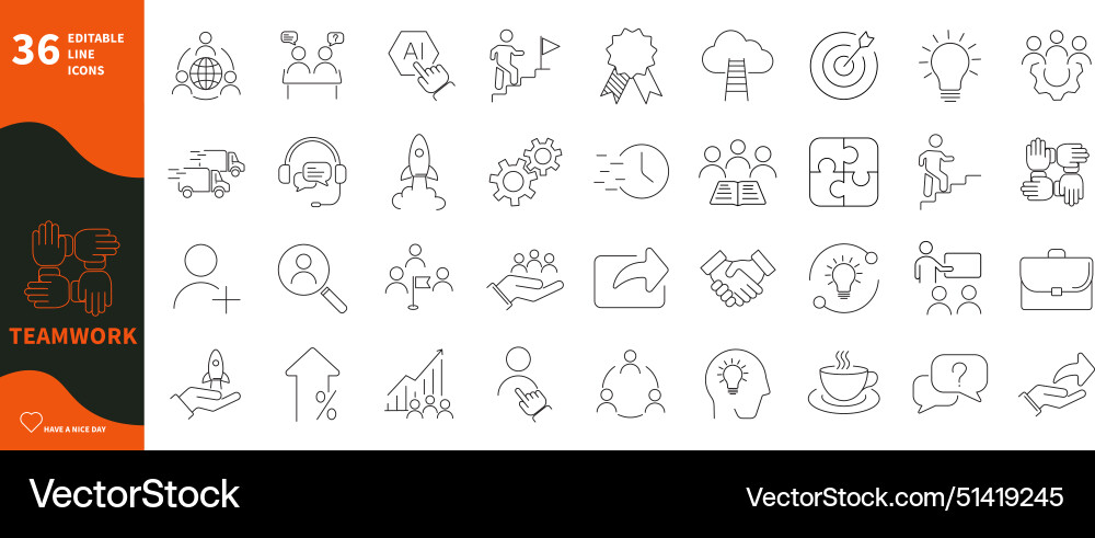 Teamwork icon Royalty Free Vector Image - VectorStock