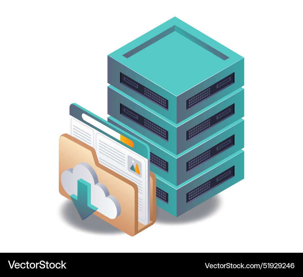 Computerdatenspeicherserver für Netzwerke Computerdatenspeicherserver für Netzwerke vektorbild