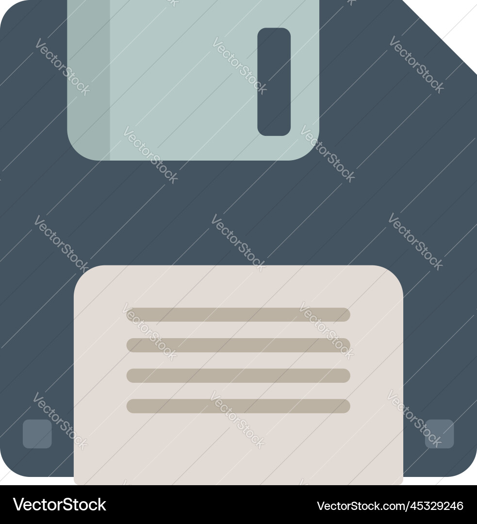 Floppy disk icon flat interface button Floppy disk icon flat interface button vector image