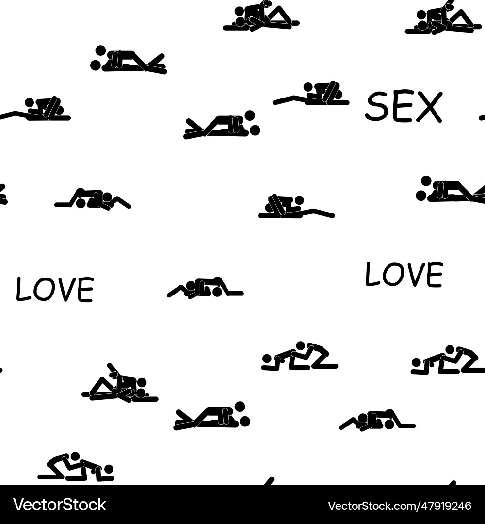 Kama sutra seamless pattern design poster fabric Kama sutra seamless pattern design poster fabric vector image