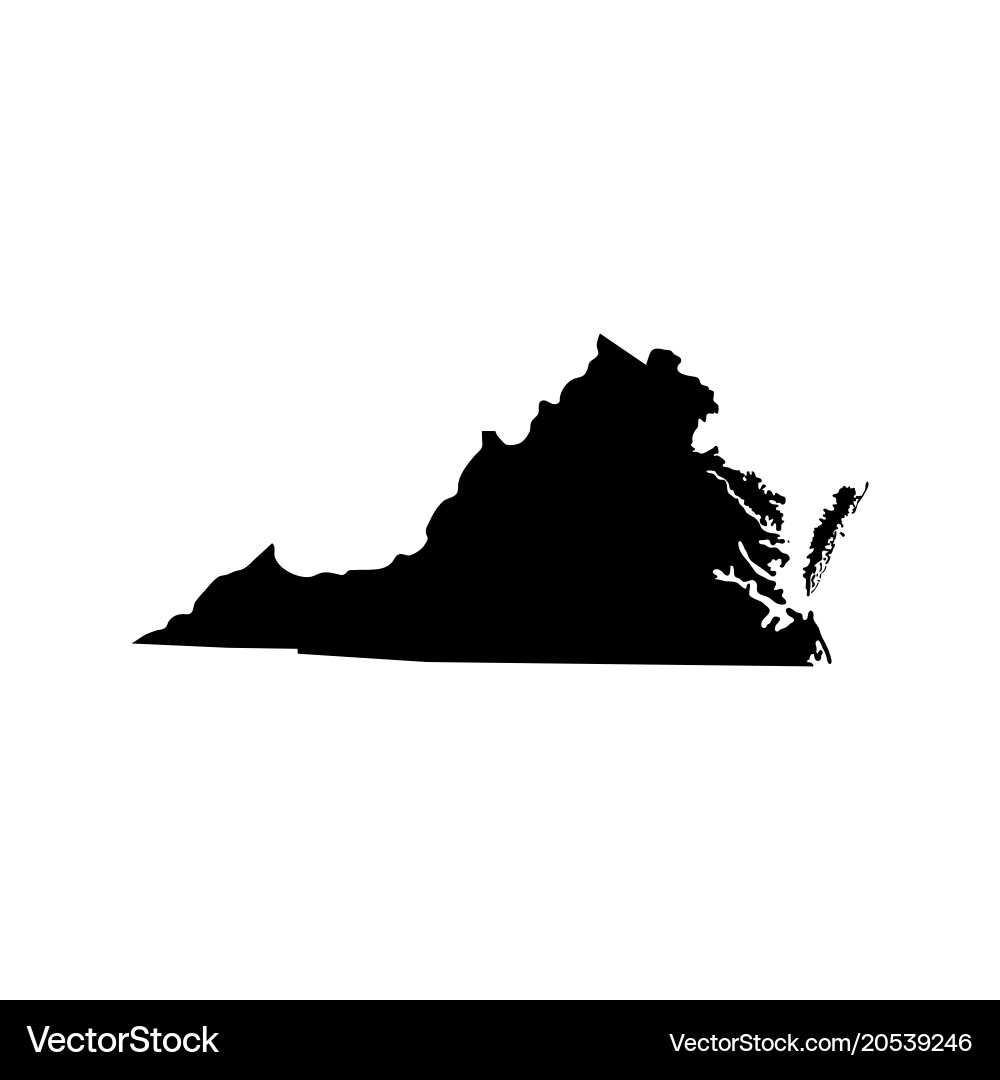 Map of the us state virginia Vector Image