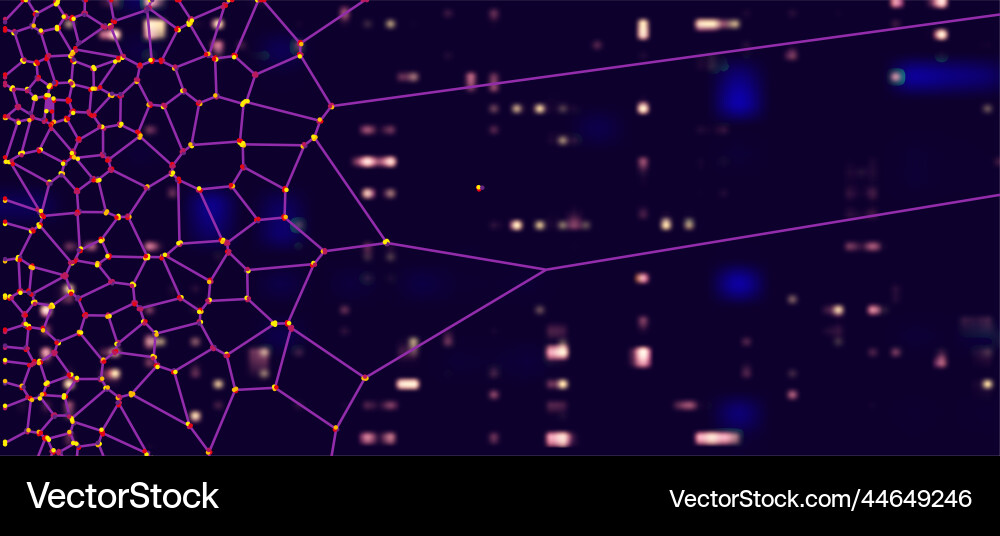 Neural network concept connected cells with links Neural network concept connected cells with links vector image