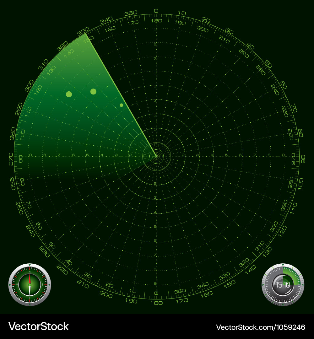 Radar Screen Display vector image