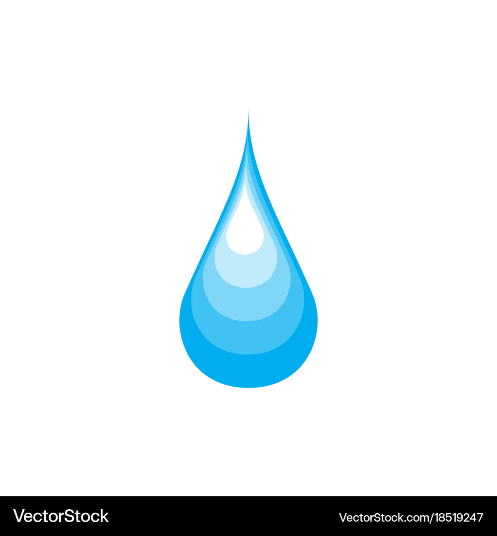 Blue drop icon (18519247) – Royalty-Free Vector | VectorStock