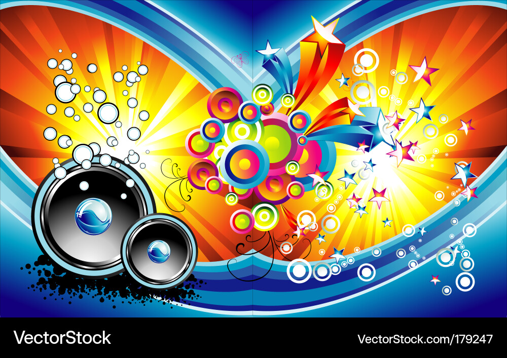 Dynamic Music Background Vector Image