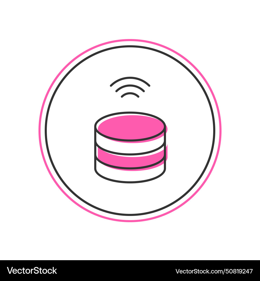 Filled outline smart server data web hosting icon Filled outline smart server data web hosting icon Vector Image