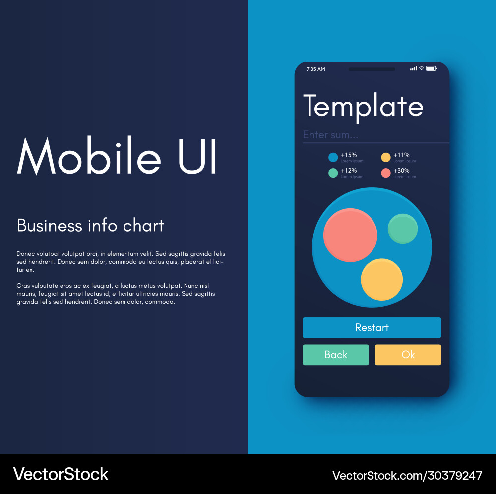 Mobile application interface ui design Mobile application interface ui design vector image