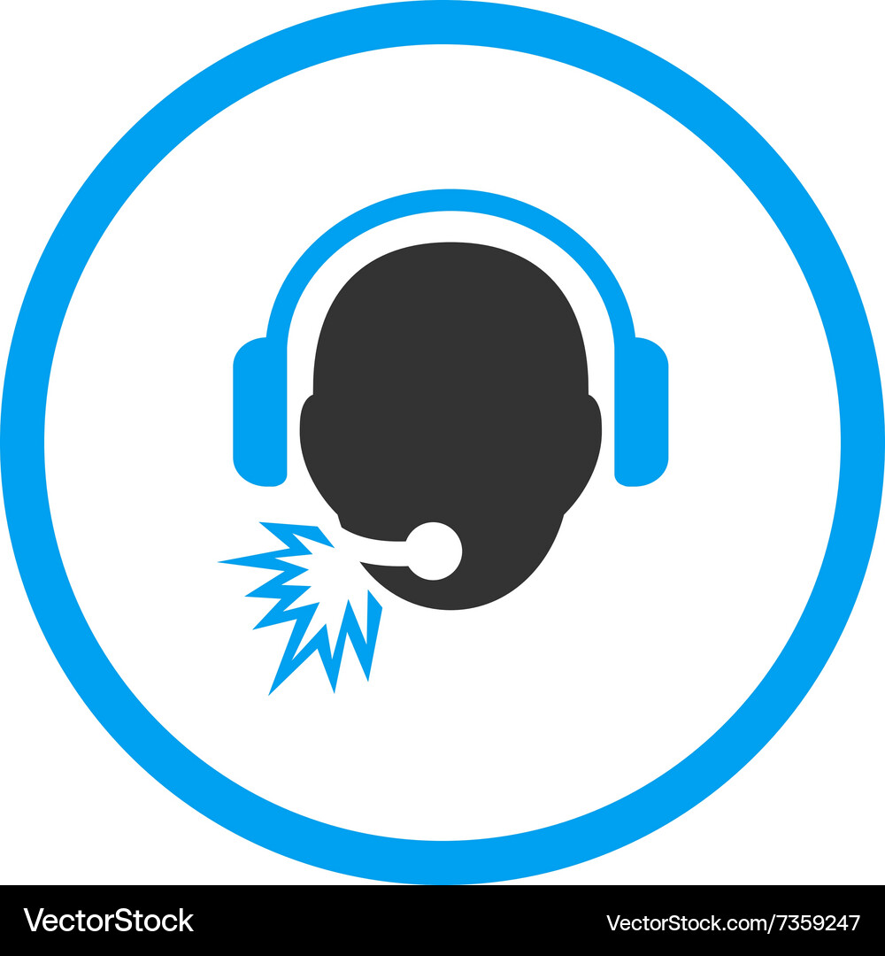 Operator message rounded icon Vector Image