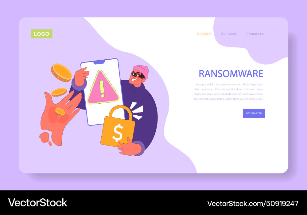 Ransomware concept Royalty Free Vector Image - VectorStock