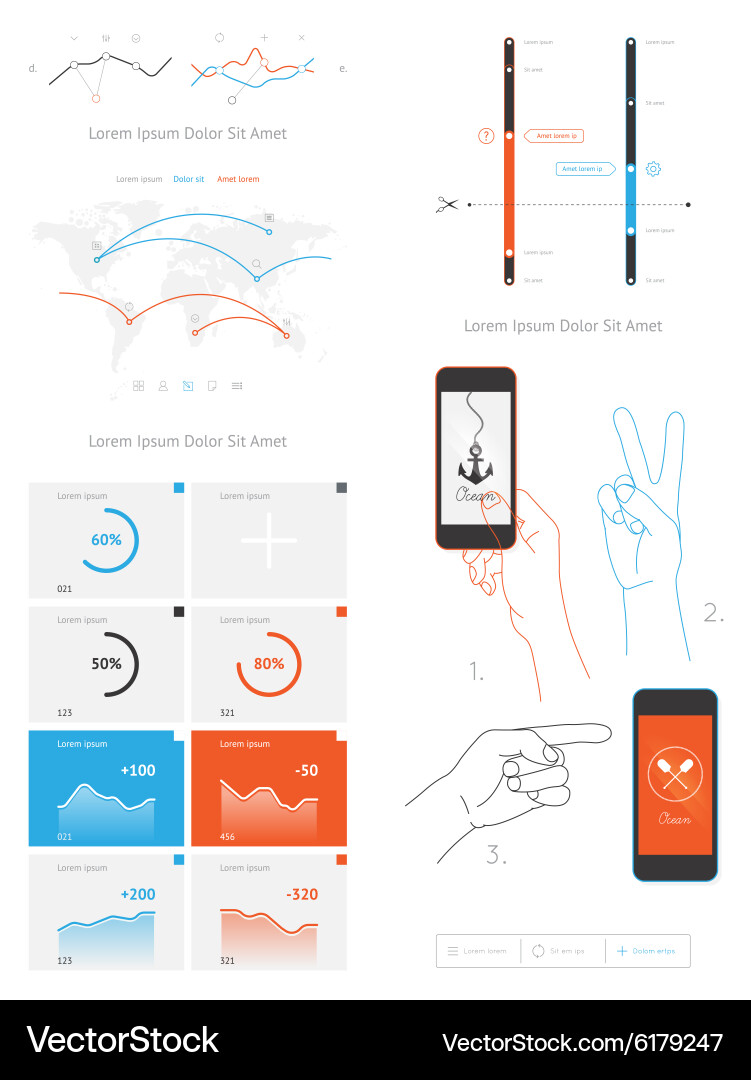 UI & Infographic Elements vector image