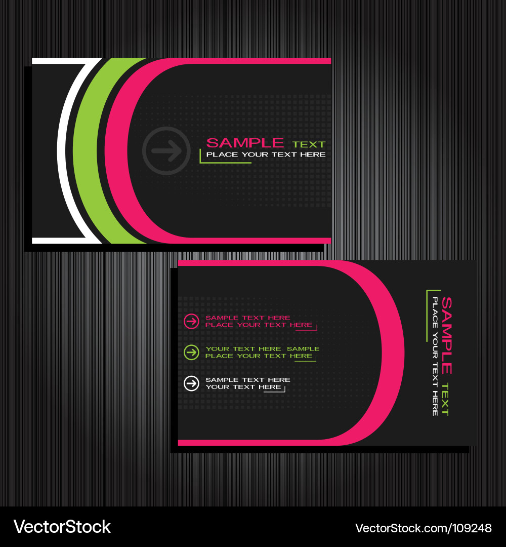 Business Card Template Set vector image