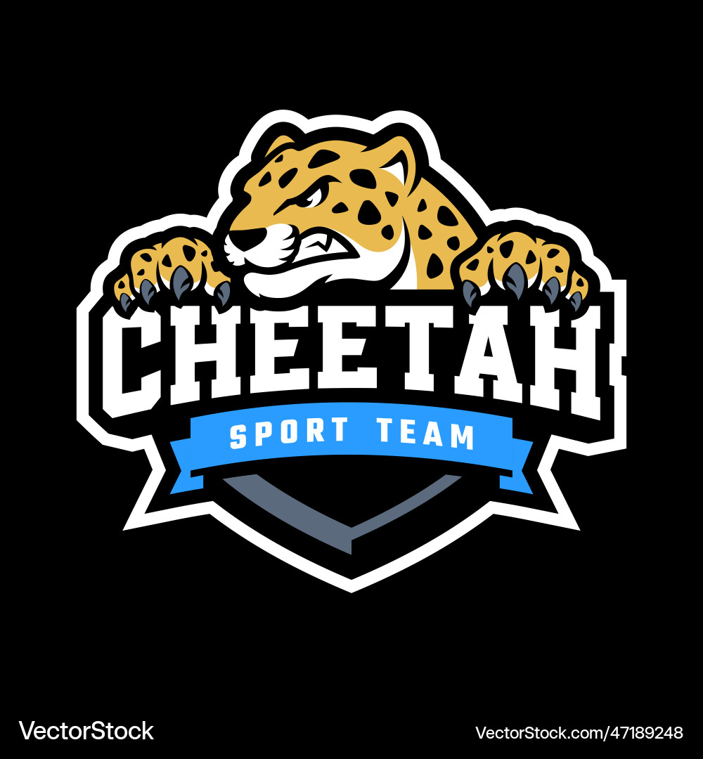 Cheetah Sport Mascot Logo Vector Image
