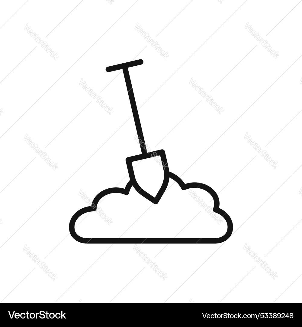Digging icon isolated on white background Digging icon isolated on white background vector image