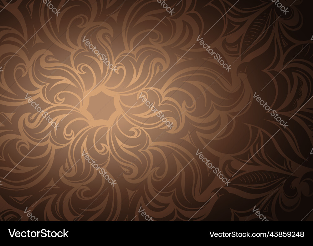 Floral Bronze Karamell Schokoladengradient Floral Bronze Karamell Schokoladengradient vektorbild
