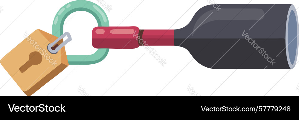 Secure beverage access wine bottle with keys Vector Image