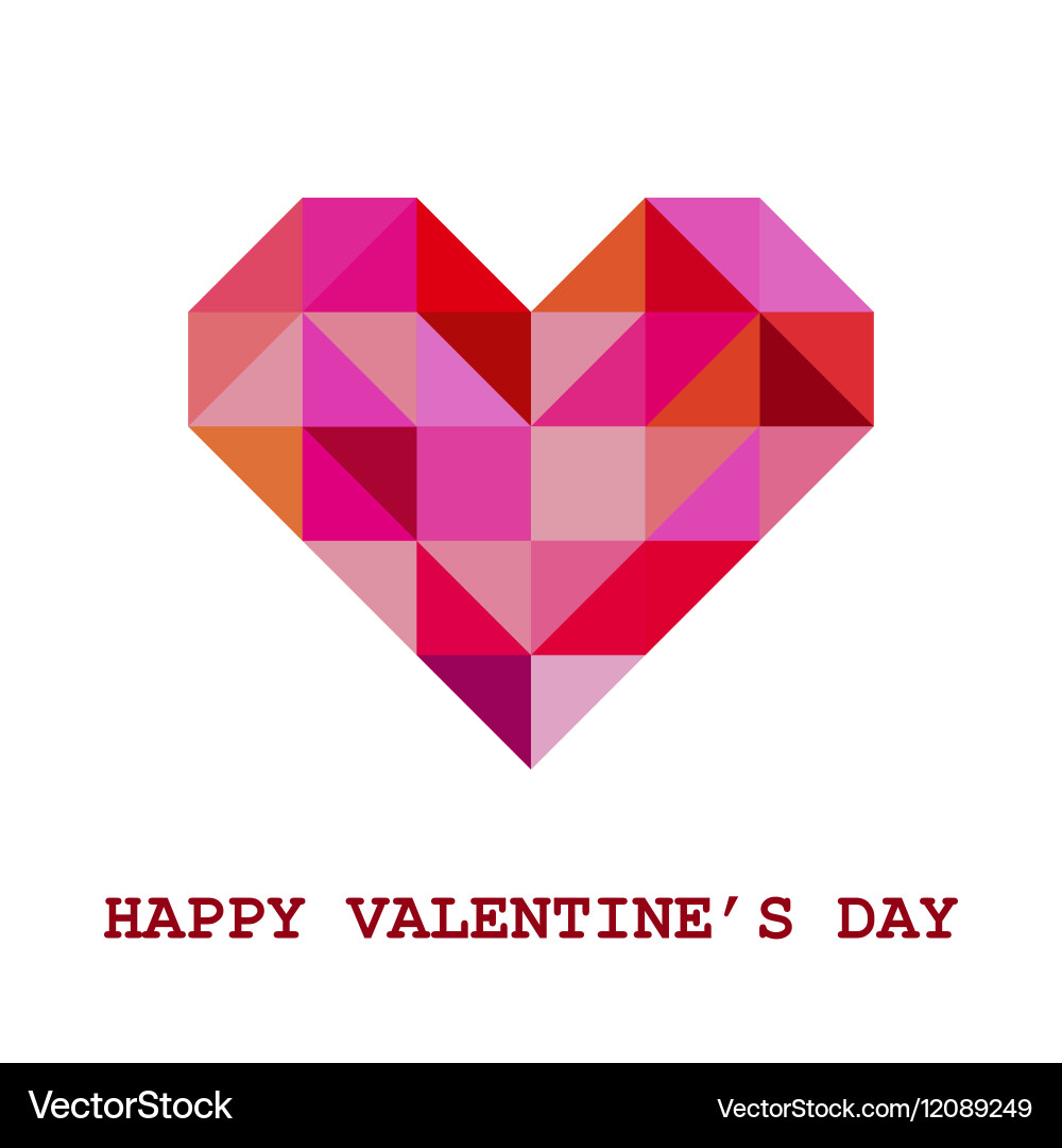 Abstract Geometric Heart Vector Image