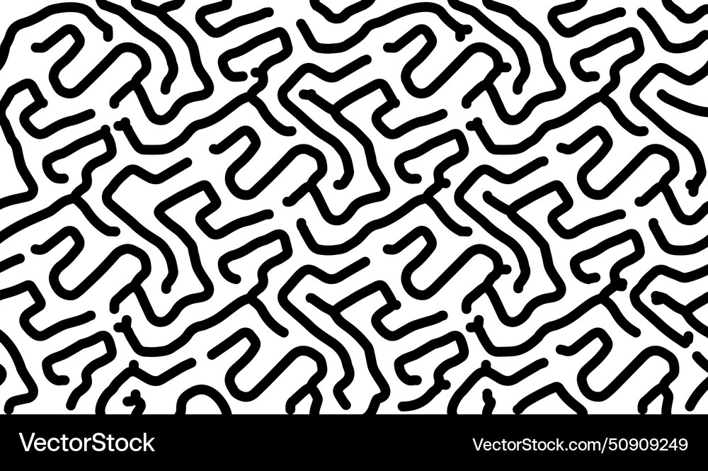 Black and white seamless wavy lines pattern Vector Image