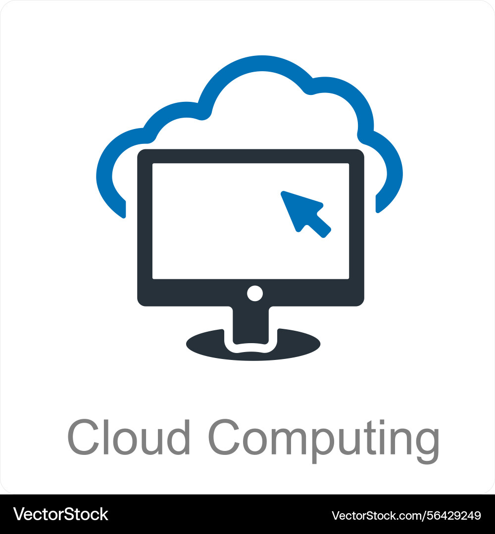 Cloud computing and storage icon concept Vector Image