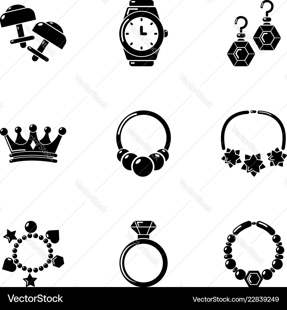 Eardrop icons set simple style Eardrop icons set simple style Vector Image