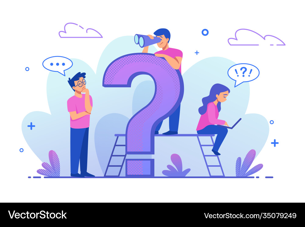 Faq frequently asked questions web design vector image