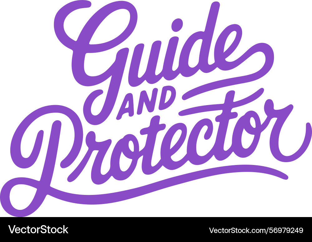 Guide and protector calligraphy design Vector Image