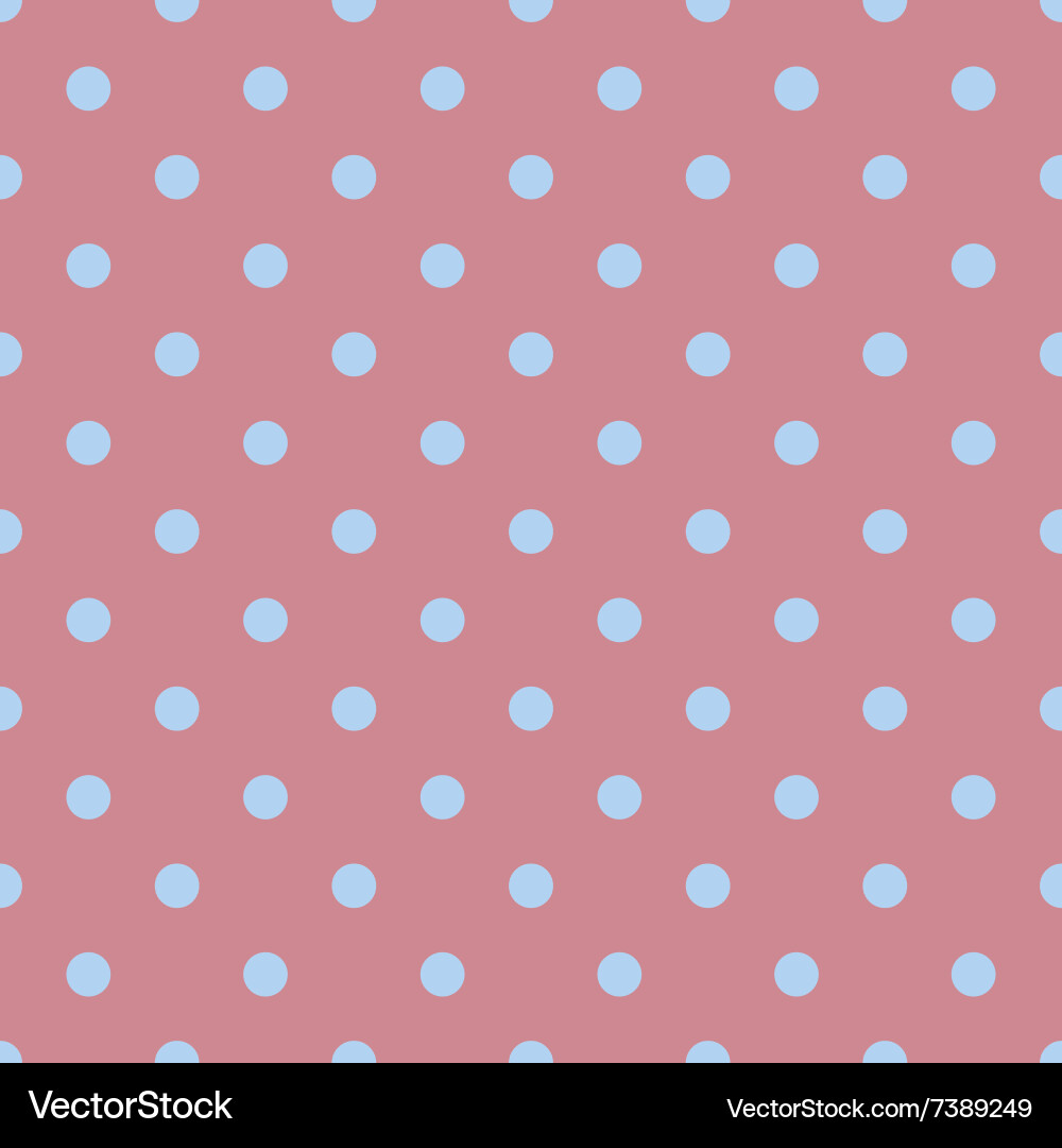 Seamless polka dot red pattern with circles vector image