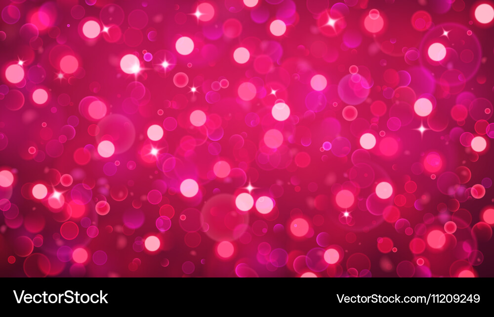 Sparkling Bokeh Red Lights Background Vector Image