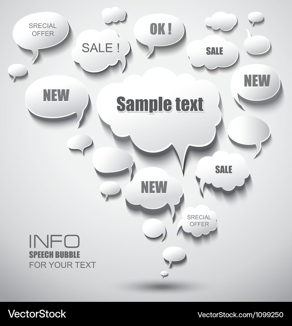 Abstract background with speech bubbles Vector Image