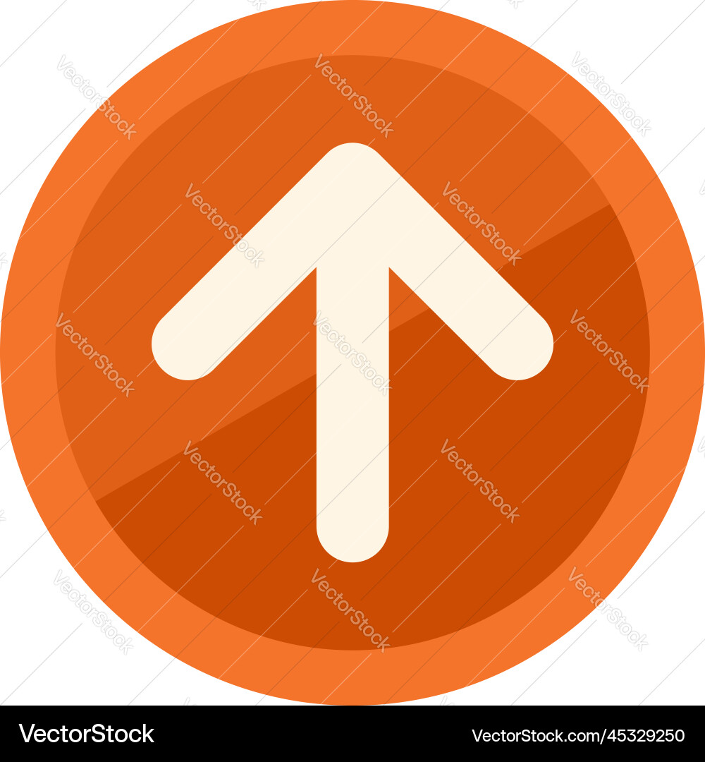 Arrow up icon flat web interface Arrow up icon flat web interface vector image