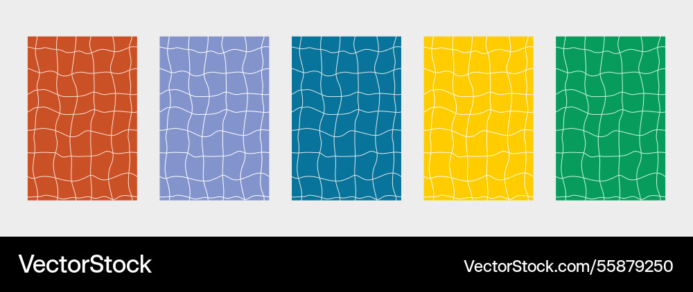 Colorful groovy retro checkered pattern abstract Vector Image