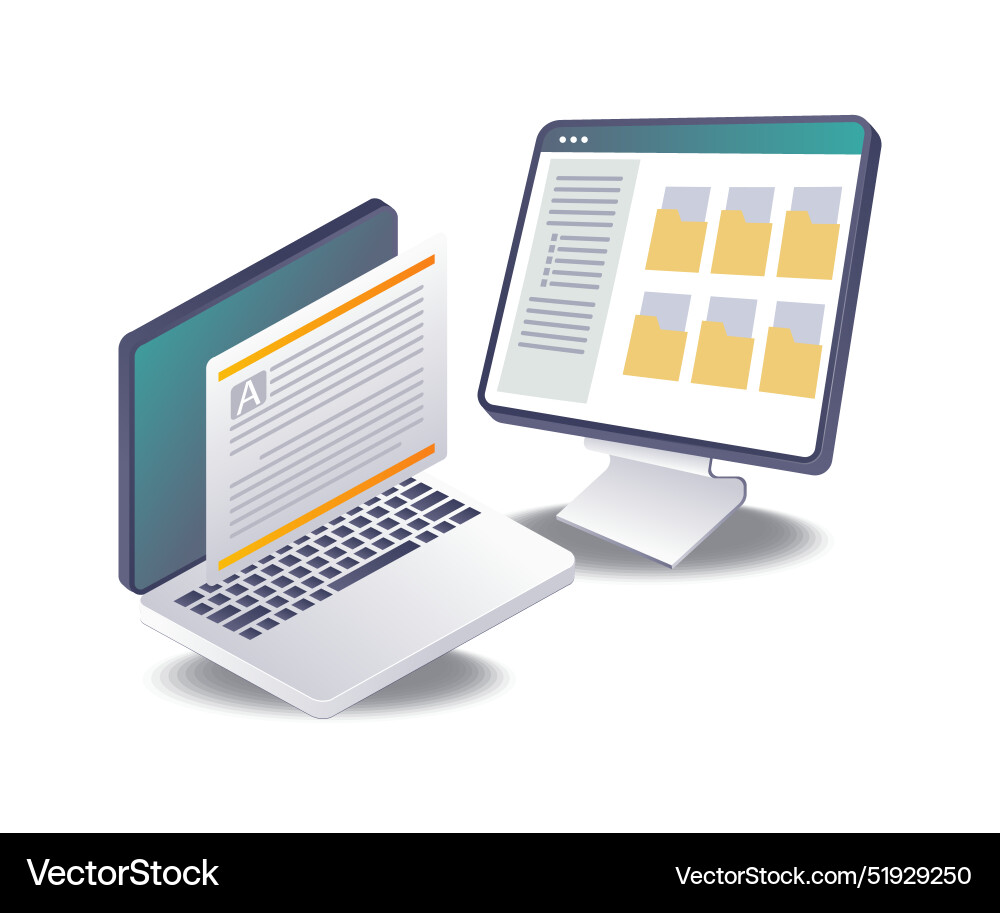 Computer network data information technology Computer network data information technology vector image