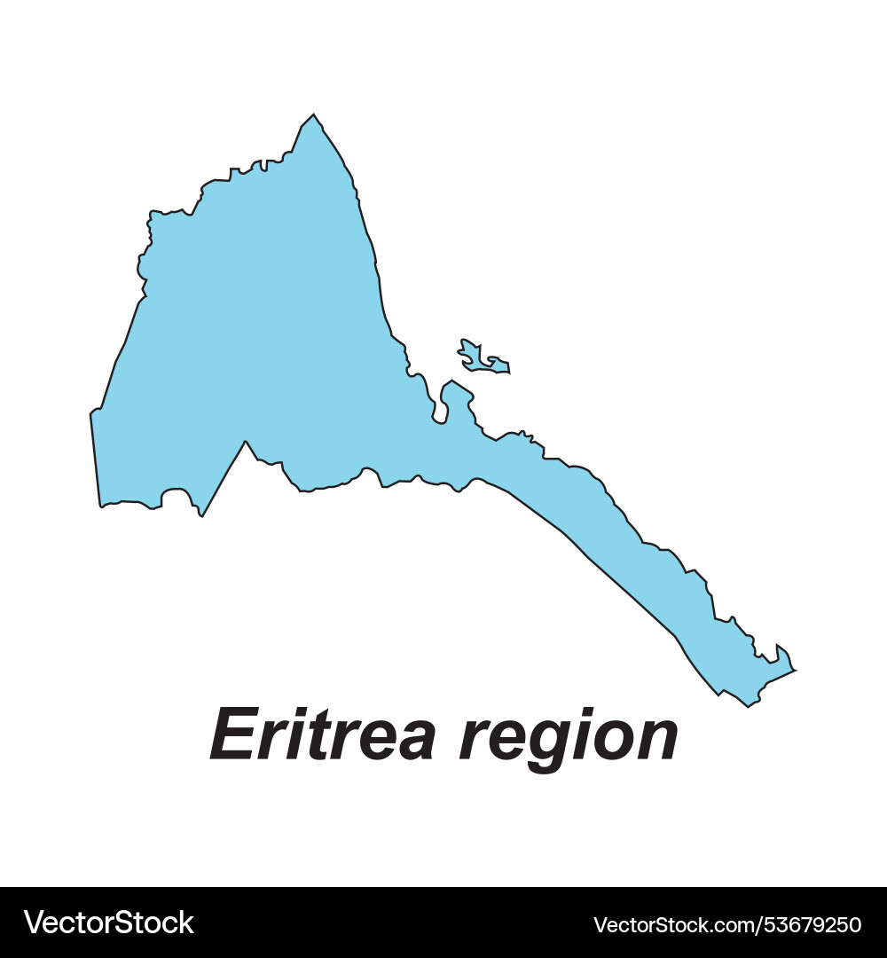 Eritrea region map Eritrea region map vector image