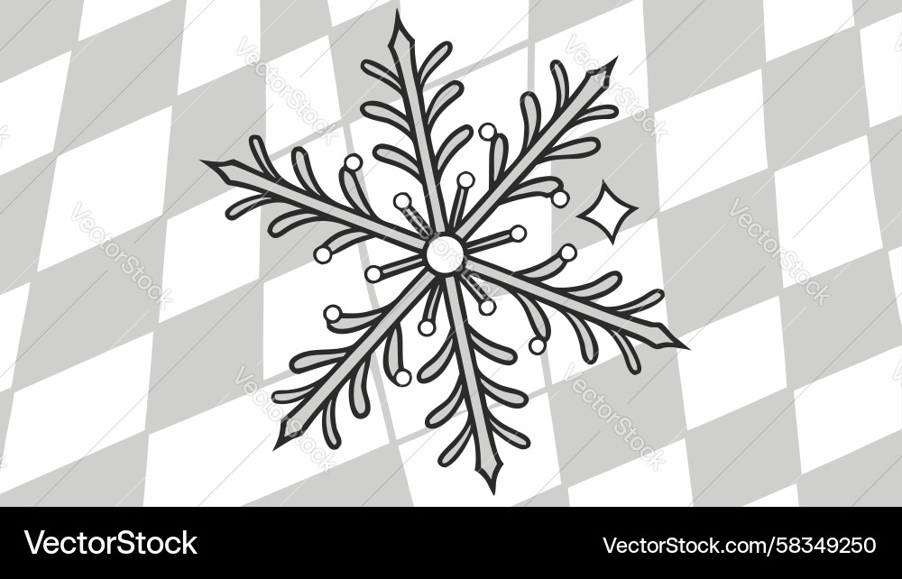 Isolated Snowflake Icon Vector Image