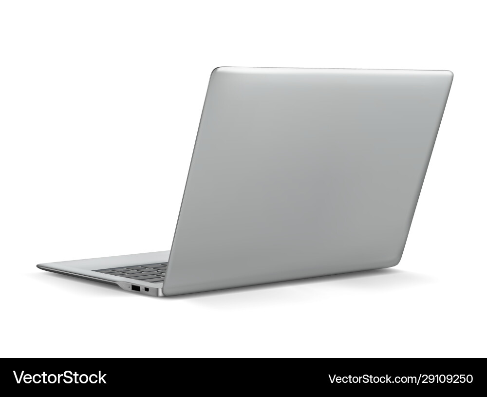 Laptop is gray Royalty Free Vector Image - VectorStock