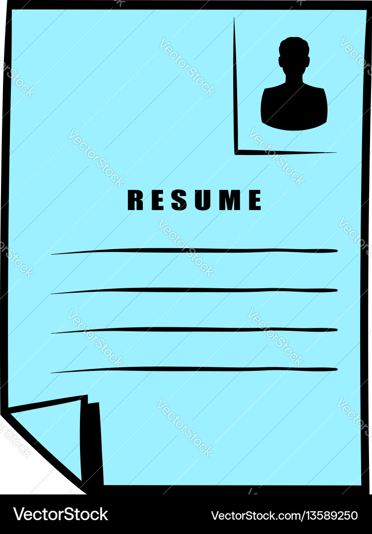 Resume icon cartoon Resume icon cartoon vector image