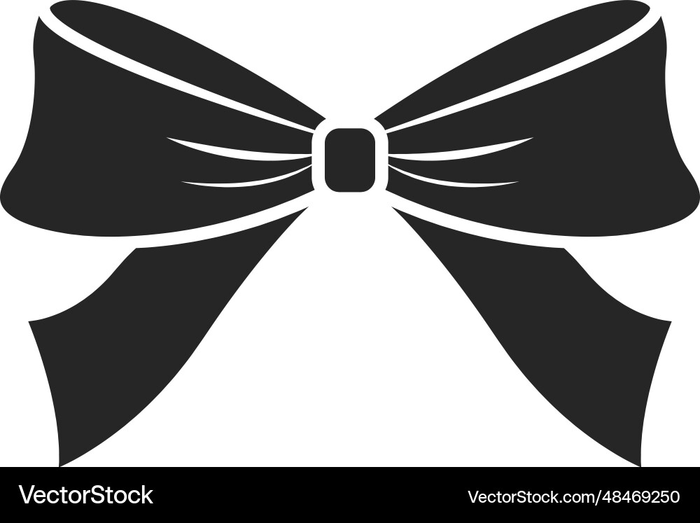 Ribbon Bogen schwarz Ikone dekorative Geschenk Symbol Ribbon Bogen schwarz Ikone dekorative Geschenk Symbol vektorbild