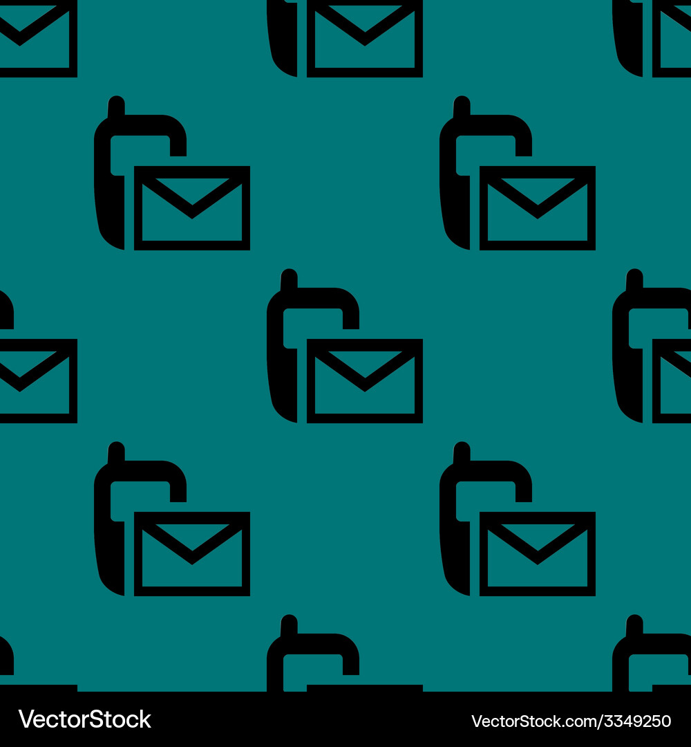 Sms web icon flat design seamless pattern Vector Image