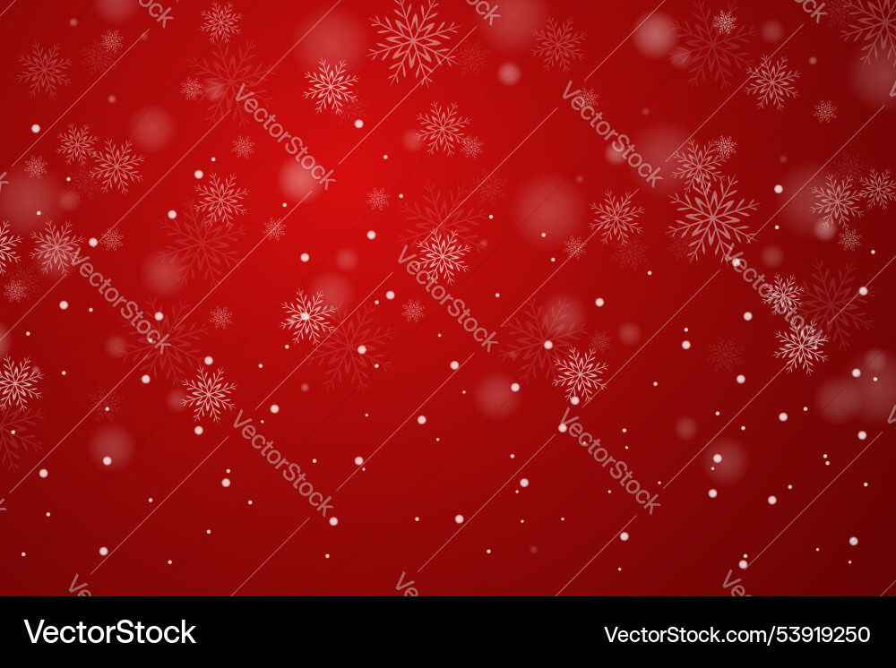 Snowflake and bokeh christmas background design Vector Image