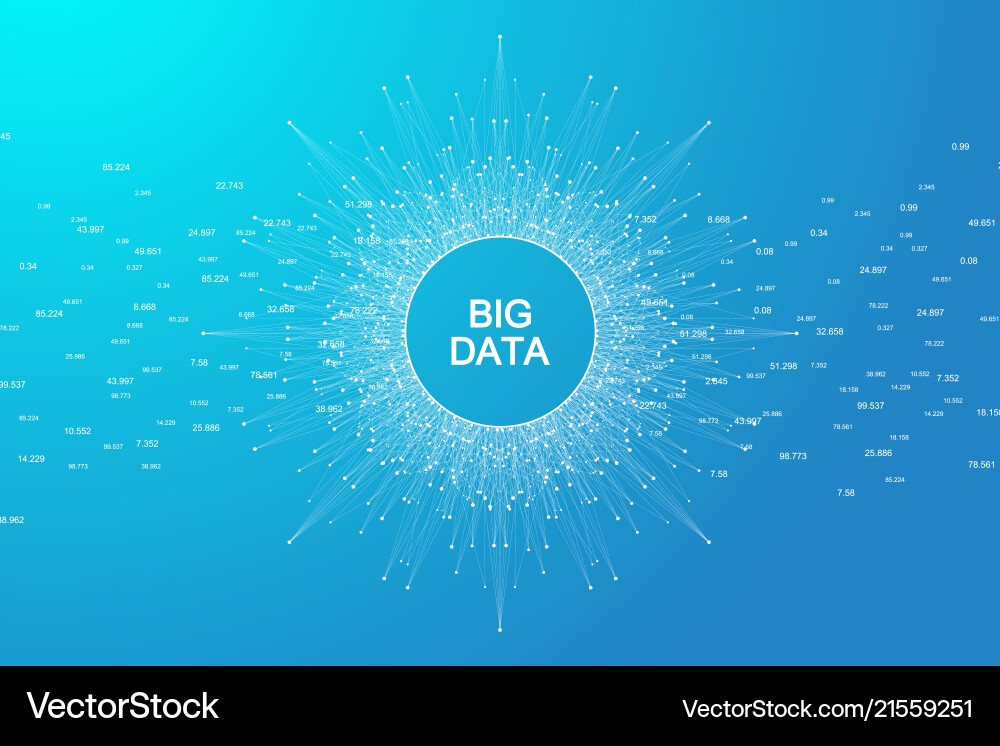 Big data visualization artificial intelligence Vector Image