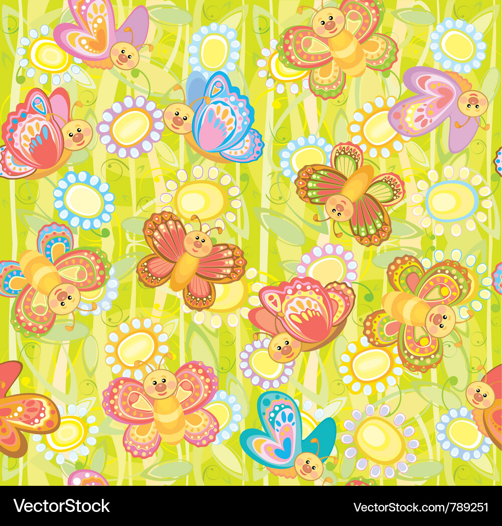 Charming Butterfly Pattern Vector Image