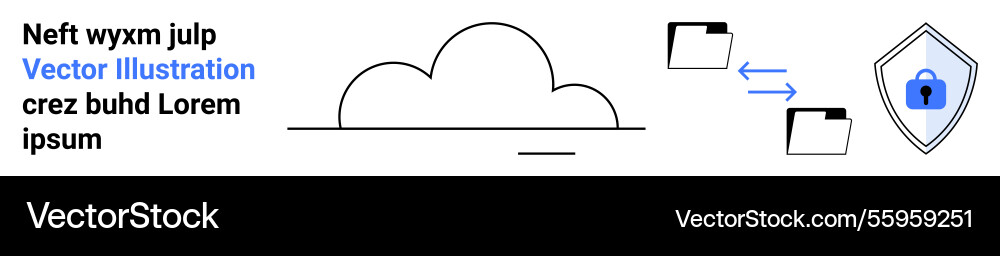 Cloud data security with file transfer Cloud data security with file transfer vector image