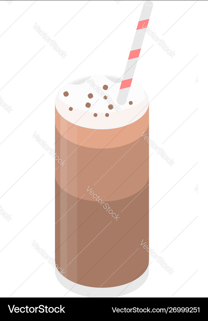 Cocoa latte icon isometric style Vector Image