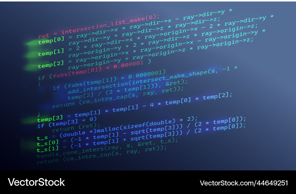 Coding Console Dark Background Vector Image