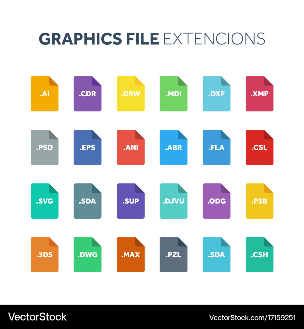 Flat style icon set graphic design file vector image
