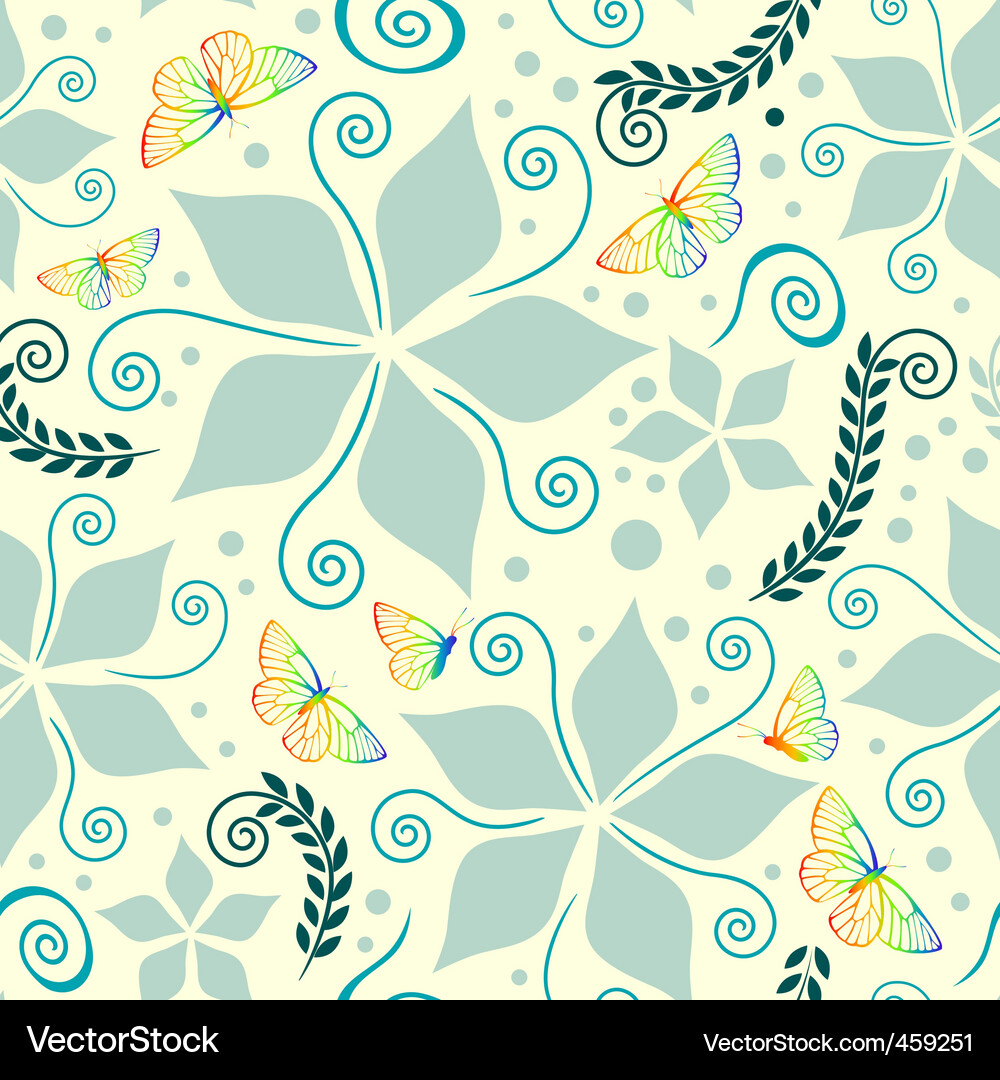 Floral Vanilla Background Pattern Vector Image