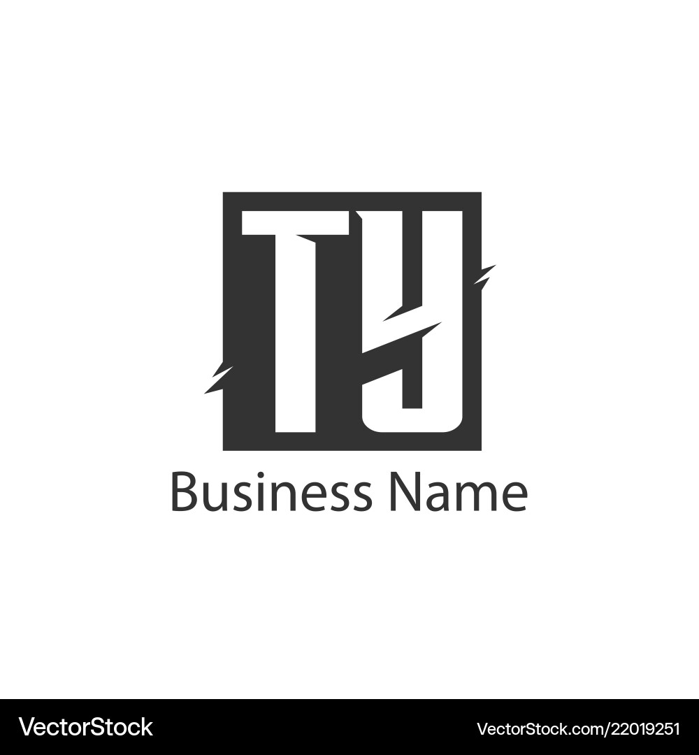 Initial letter ty logo template design vector image