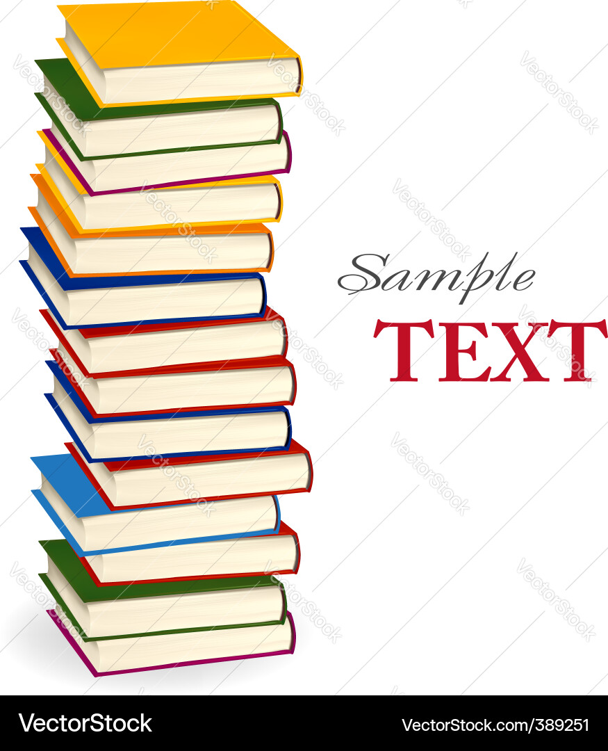 Pile of Books - Education Vector Image