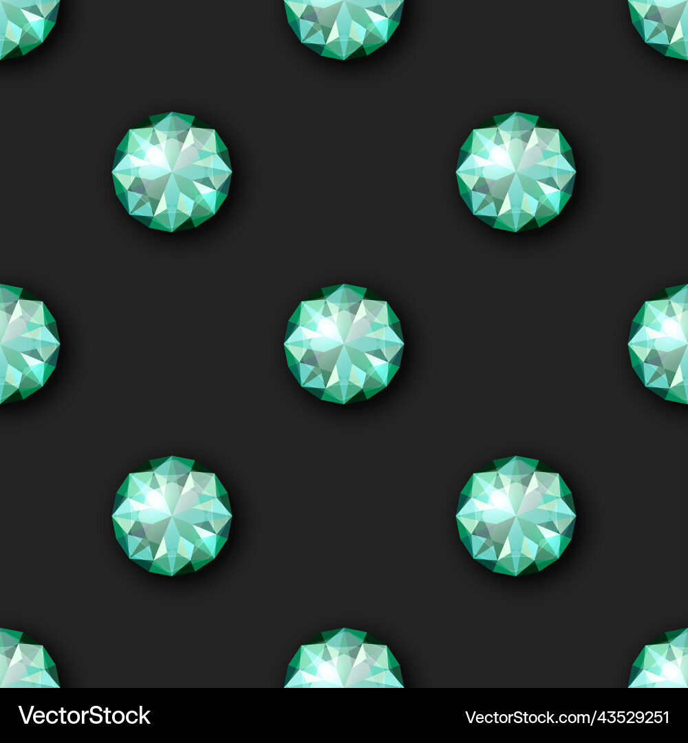 Seamless pattern with 3d realistic gemstone Seamless pattern with 3d realistic gemstone vector image