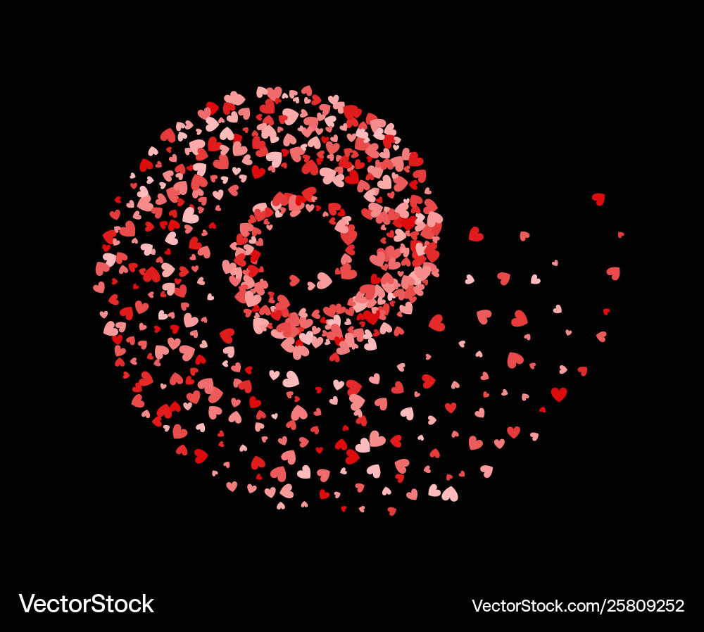 Abstrakte Dekoration vortex herzen Abstrakte Dekoration vortex herzen vektorbild