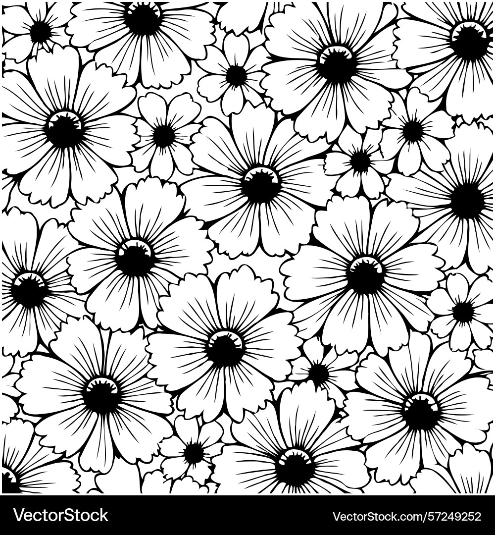 Elegant botanical pattern showcasing various Vector Image
